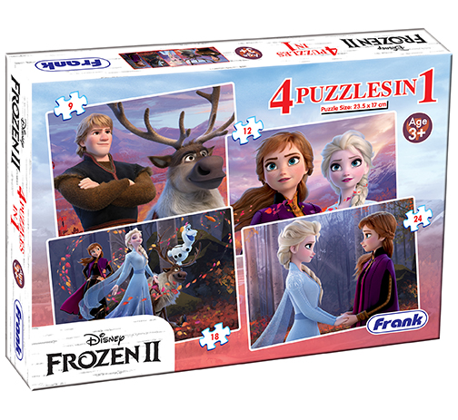 Frozen 2 4 Puzzles in 1